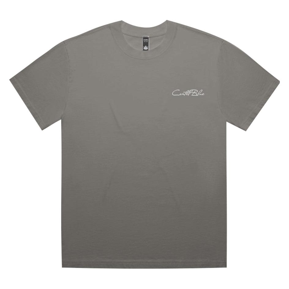 Cartel Cursive TShirt Grey